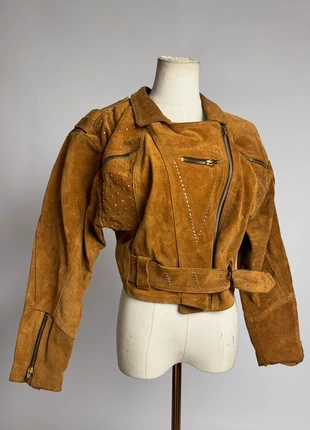 Perfecto cuir Suède daim studs vintage biker clous ceinture, brand: Vintage Dressing, condition: Good, size: M / 38 / 10, €40.00, €42.70 includes Buyer Protection