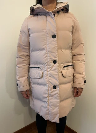 Doudoune Longue Parajumper Rose Clair Avec Patch Blanc, marca: Parajumpers, estado: Muy bueno, tamaño: L / 40 / 12, 70,00 €, 74,20 € Protección al comprador incluida