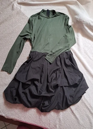 🖤abito elegante al ginocchio maniche lunghe verde militare nero donna M/38/42, brand: ELEGANTE, condizioni: Ottime, taglia: M / IT 42 / EU 38, €4.50, €5.43 include la Protezione acquisti