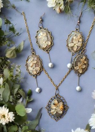 Parrurre boucles d'oreilles pendante avec collier style vintage, estado: Muy bueno, 15,00 €, 16,45 € Protección al comprador incluida