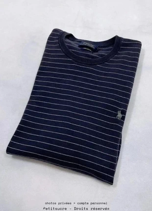 Pull Polo Ralph Lauren Homme Bleu marine Marinière 100% Pima coton Crew neck - Taille M /768V-B, merk: Ralph Lauren, staat: Heel goed, maat: M, € 49,00, € 52,15 inclusief Kopersbescherming Pro