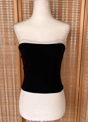 Black Zara sweetheart neckline tube top, brand: Zara, condition: Very good, size: 4 / S, $13.00, $14.35 includes Buyer Protection