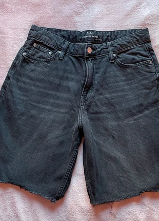 M&S black distressed denim Bermuda shorts - size 14, brand: Marks & Spencer, condition: Very good, size: M / UK 12-14, £5.00, £5.95 includes Buyer Protection