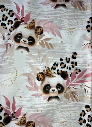 Tissu coton oeko tex panda léopard imprimé animal, marca: Coton, estado: Nuevo con etiquetas, 13,50 €, 14,88 € Protección al comprador Pro incluida