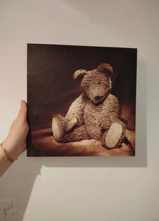 Cadre ourson en peluche marron - 20*20cm - décoration enfants - très bon état, brand: Mots d'enfants, condizioni: Ottime, €2.50, €3.33 include la Protezione acquisti