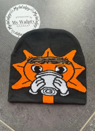 bonnet y2k "FISH" black and orange, merk: y2k, staat: Goed, maat: Universele maat, € 20,00, € 21,70 inclusief Kopersbescherming Pro