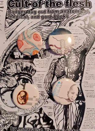 Anatomical badges set, brand: Punk, condizioni: Nuovo senza cartellino, €4.00, €4.90 include la Protezione acquisti