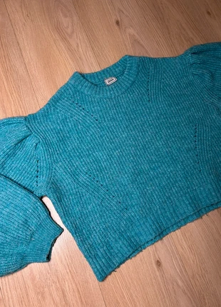 Pull bleu épais à manches bouffantes – Pimkie – Taille M, marque: Pimkie, état: Très bon état, taille: M / 38 / 10, 5,00 €, 5,95 € Protection acheteurs incluse