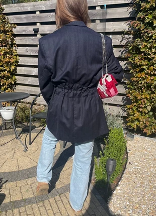 Blauwe vintage remade blazer, merk: Vintage Boutique, staat: Heel goed, maat: S / 36 / 8, € 50,00, € 53,20 inclusief Kopersbescherming