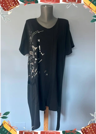 Robe noire imprimé argenté Piment Rouge – taille L – coupe large & confortable, brand: Piment Rouge, condition: Very good, size: L / 40 / 12, €9.50, €10.68 includes Buyer Protection Pro