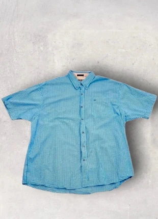 Chemise manches courtes Wrangler - Carreaux bleus - Très bon état - Taille 2XL, merk: Wrangler, staat: Heel goed, maat: XXL, € 15,00, € 16,45 inclusief Kopersbescherming