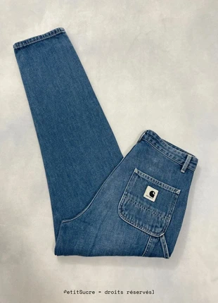 Jean Carhartt wip Bleu foncé Loose Pierce Pant Knee Large Carpenter Denim - Taille S w26 #1115, marca: Carhartt, estado: Muito bom, tamanho: S / 36 / 8, €49.00, €52.15 inclui Proteção do Comprador Pro