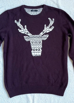 Pull bordeaux hiver / Noël, marque: Celio, état: Très bon état, taille: XL, 8,00 €, 9,10 € Protection acheteurs incluse