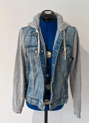 Veste en jean avec manches et capuche en molleton gris – H&M Divided – Taille S, marque: H&M Divided, état: Très bon état, taille: S / 36 / 8, 14,00 €, 15,40 € Protection acheteurs (Pro) incluse