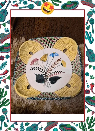 Grand plat ajouré en faïence espagnole – décor floral peint à la main – années 50/60, marque: barbotine, état: Bon état, 25,00 €, 26,95 € Protection acheteurs (Pro) incluse