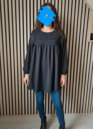 Blouse Noire Fluide avec Empiècement Dentelle / Broderie - Taille 38, marque: Vintage Dressing, état: Très bon état, taille: M / 38 / 10, 9,50 €, 10,68 € Protection acheteurs incluse