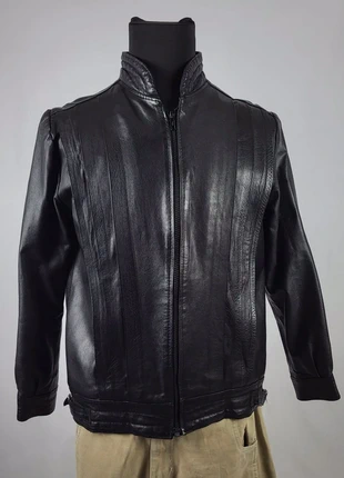 Veste cuir noir vintage homme style biker zip col montant cintrée véritable cuir 50cm x 70cm rare, marca: Vintage Dressing, estado: Muy bueno, tamaño: S, 35,00 €, 37,45 € Protección al comprador Pro incluida