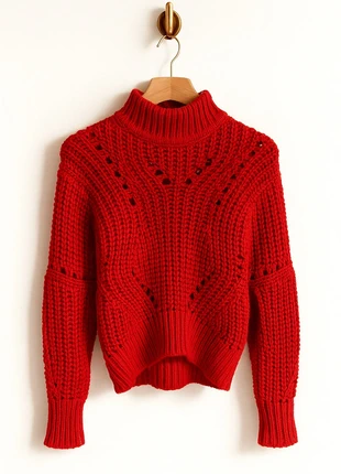 Pull col montant ajouré – rouge intense taille XS, brand: Tally Weijl, condizioni: Ottime, taglia: XS / IT 38 / EU 34, €8.00, €9.10 include la Protezione acquisti
