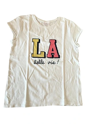 T-shirt Tape a l'oeil blanc avec flocage "La belle vie" taille 12 ans fille, marke: Tape à l'œil, zustand: Gut, größe: 12 Jahre / 152, 4,00 €, 4,90 € inklusive Vinted-Käuferschutz
