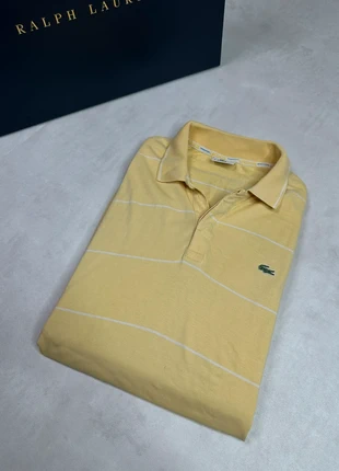 Polo Lacoste brodé Vintage rayure Yellow White, brand: Lacoste, condition: Very good, size: XL, €16.90, €18.45 includes Buyer Protection