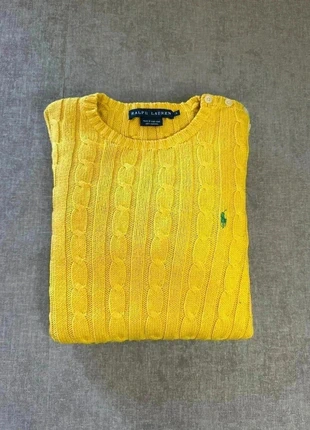 Pull Ralph Lauren torsadée jaune taille L, brand: Ralph Lauren, condition: New without tags, size: L / 40 / 12, €45.00, €47.95 includes Buyer Protection Pro