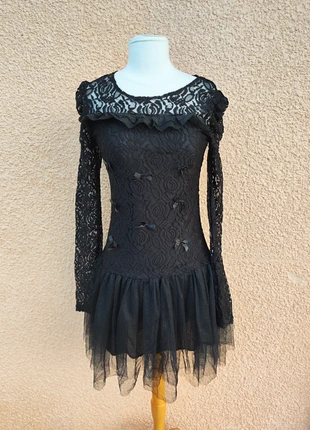 Robe noire dentelle manches longues Molly Bracken - Taille 2 - Excellent état, marca: Molly Bracken, estado: Muy bueno, tamaño: M / 38 / 10, 14,90 €, 16,35 € Protección al comprador Pro incluida