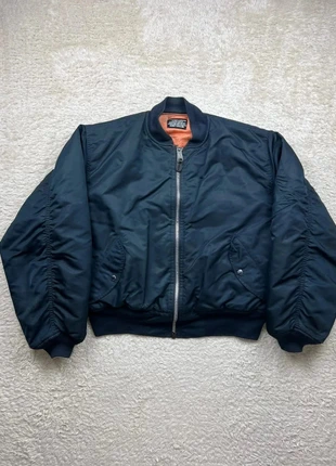 Bombers Schott marine Vintage y2k 90's- Type MA-1 - L homme, brand: Schott, condition: Very good, size: L, €124.90, €131.85 includes Buyer Protection