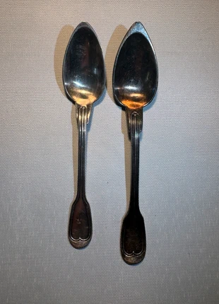 Cuillères argentées anciennes poinçon 10, marque: Silver, état: Bon état, 15,00 €, 16,45 € Protection acheteurs incluse