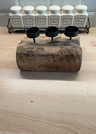 Bougeoir en bois, condition: Very good, €14.99, €16.44 includes Buyer Protection