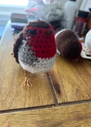 Crocheted Robins, brand: Homemade by Vickie, condition: New without tags, £8.00, £9.10 includes Buyer Protection