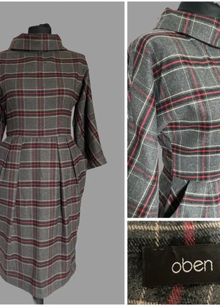 Vintage-inspiriertes Karokleid mit Faltenrock – Gr. 36, merk: Oben, staat: Heel goed, maat: S / 36 / 8, € 23,00, € 24,85 inclusief Kopersbescherming