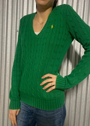 Torsadé Ralph Lauren vert pull col V hiver brodé sweat cable knit vneck V-PR10, marque: Ralph Lauren, état: Très bon état, taille: S / 36 / 8, 49,90 €, 53,10 € Protection acheteurs (Pro) incluse