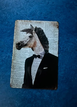 Metal plaque horse, merk: Metal, staat: Nieuw zonder prijskaartje, € 1,00, € 1,75 inclusief Kopersbescherming
