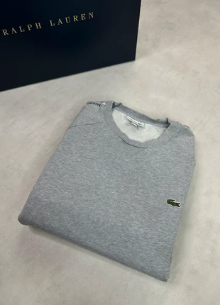 Pull col rond Lacoste sport Grey White logo brodé, marke: Lacoste, zustand: Sehr gut, größe: XXXL, 34,90 €, 37,35 € inklusive Vinted-Käuferschutz