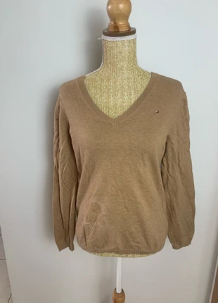 Pull Col en V Beige Tommy Hilfiger - Taille L - Pima Cotton, brand: Tommy Hilfiger, condition: Good, size: L / 40 / 12, €5.00, €5.95 includes Buyer Protection Pro