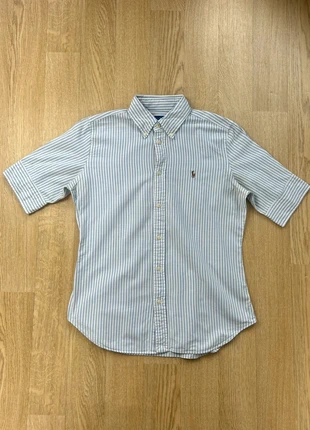 Chemise Ralph Lauren femme M (FR 38) à rayures bleu et blanc manches courtes, marque: Ralph Lauren, état: Très bon état, taille: M / 38 / 10, 25,20 €, 27,16 € Protection acheteurs (Pro) incluse