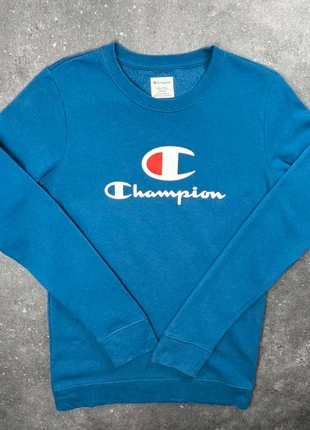 Sweat Champion bleu logo imprimé - XS homme - coton SMP 29, merk: Champion, staat: Heel goed, maat: XS, € 5,00, € 5,95 inclusief Kopersbescherming Pro