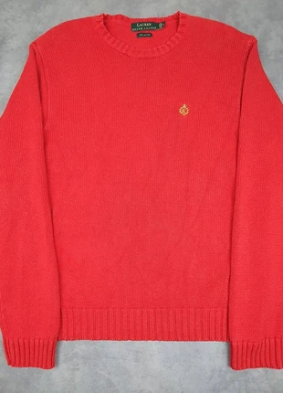 Pull rouge crewneck logo brodé coton marque Lauren Ralph Lauren taille M oversized, brand: Lauren Ralph Lauren, condizioni: Ottime, taglia: M / IT 42 / EU 38, €29.00, €31.15 include la Protezione acquisti Pro