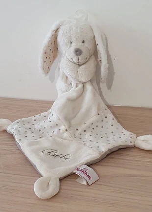 Doudou lapin blanc gris pois mouchoir Pommette, merk: Pommette, staat: Heel goed, maat: Universeel, € 3,00, € 3,85 inclusief Kopersbescherming