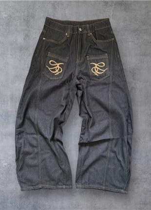 Y2K Streetwear Contrast Stitch Jeans, marca: y2k, estado: Nuevo con etiquetas, tamaño: L, 43,99 €, 46,89 € Protección al comprador incluida