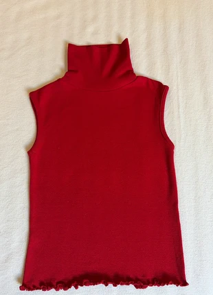 Top rouge col roulé féminin – S, marke: Smitty Family Stretch, zustand: Neu, größe: S / 36 / 8, 14,00 €, 15,40 € inklusive Vinted-Käuferschutz