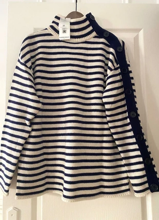 Pul col montant , Claudie Pierlot, taille 1, écru et marine , boutons sur le côté  , neuf, brand: Claudie Pierlot, condition: New with tags, size: S / 36 / 8, €139.00, €146.65 includes Buyer Protection