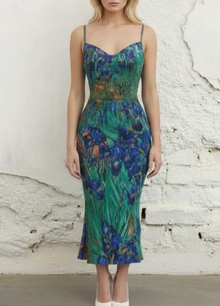 Robe longue décolletée chic bleue taille M38 style rétro Y2K, marque: bohemian paris, état: Très bon état, taille: M / 38 / 10, 34,90 €, 37,35 € Protection acheteurs incluse