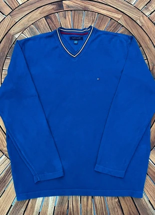 Pull Tommy Hilfiger Col V Bleu taille XL, brand: Tommy Hilfiger, condizioni: Ottime, taglia: XL, €13.80, €15.19 include la Protezione acquisti