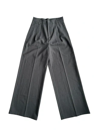 Pantalon Large gris Taille Haute à Pinces S - Wide Leg Trousers Chic, brand: anewsta, condition: New without tags, size: S / 36 / 8, €25.00, €26.95 includes Buyer Protection