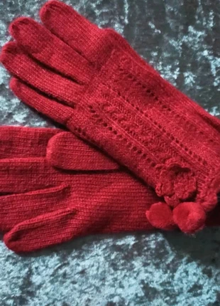 Gants femme rouge tricot angora laine pompons hiver chaud neuf, brand: sans marque, condition: New with tags, size: One size, €18.00, €19.60 includes Buyer Protection Pro
