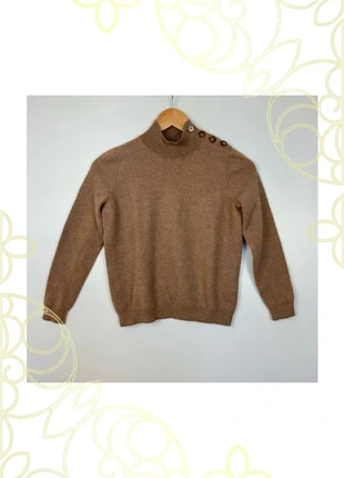 🧸 Pull col montant camel Sézane en laine mérinos, marque: Sézane, état: Très bon état, taille: XXS / 32 / 4, 55,00 €, 58,45 € Protection acheteurs (Pro) incluse