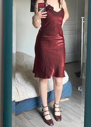 Robe fleurie effet satin, brand: Top Vintage, condition: Very good, size: S / 36 / 8, €20.00, €21.70 includes Buyer Protection