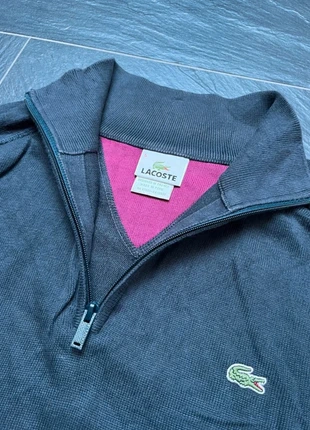 Lacoste Rollkragen 1/4 zip half zip Pullover Sweater Pashanim Style 2000s Y2K Blau L, brand: Lacoste, condizioni: Ottime, taglia: L, €39.99, €42.69 include la Protezione acquisti