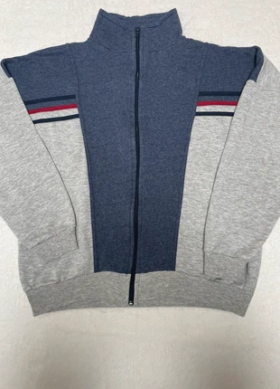Sweat Zippé Sportswear Vintage Bicolore Gris Bleu Made in Italy - Taille M, marque: Vintage Dressing, état: Très bon état, taille: M, 12,00 €, 13,30 € Protection acheteurs incluse